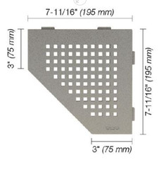 Schluter Shelf-E Pentagonal Square Stone Grey SES2 D3 TSSG